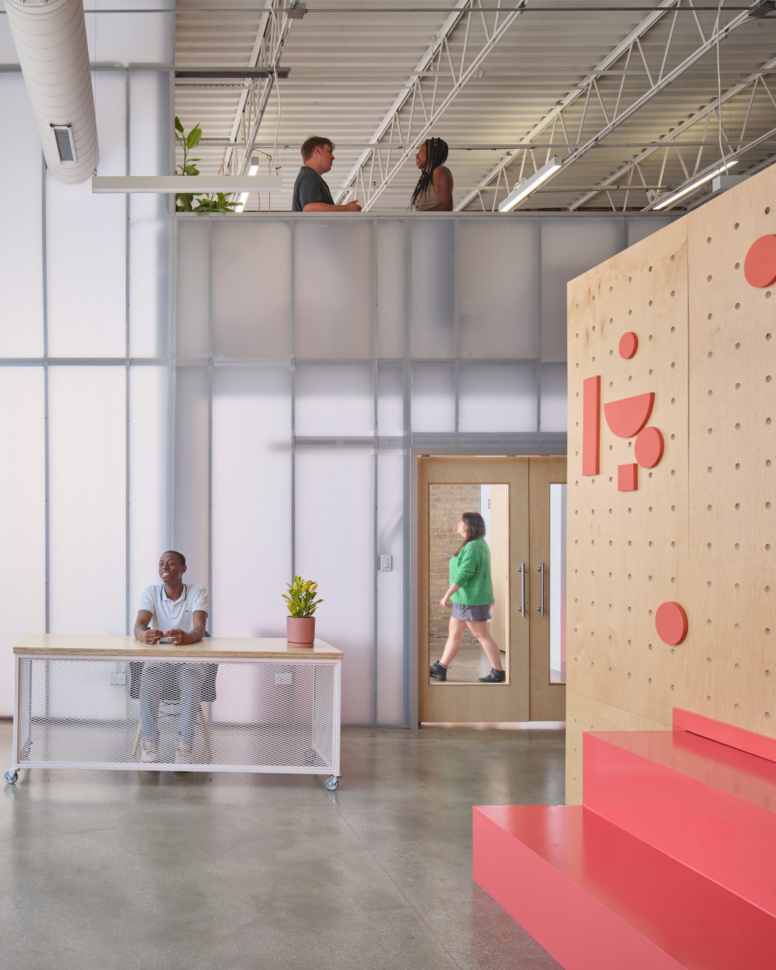 Full view of upstaiir and downstair studio space at Mobile Makers Chicago