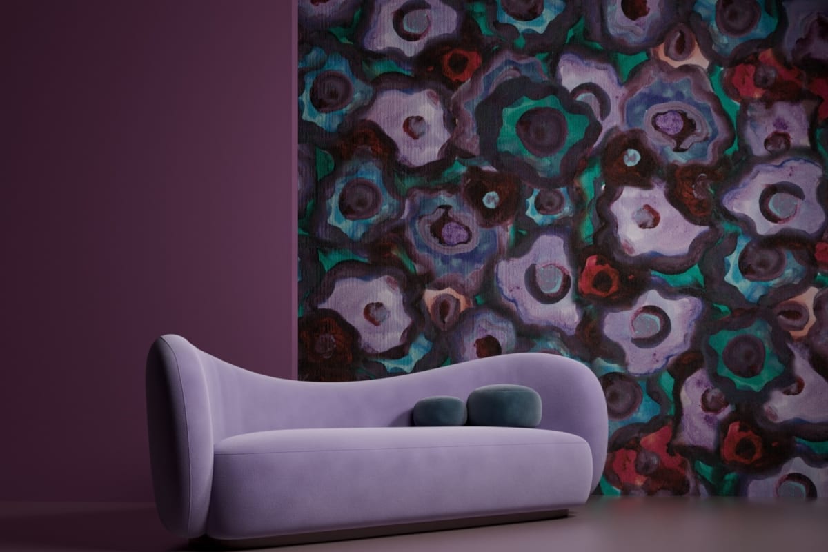 Fleur, a wallcovering from our Rebecca Moses x Momentum collection.