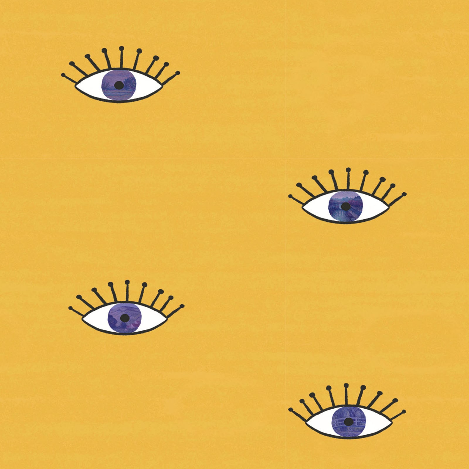 Eye to Eye: a digital art wallcovering customizable by scale, color, and more.