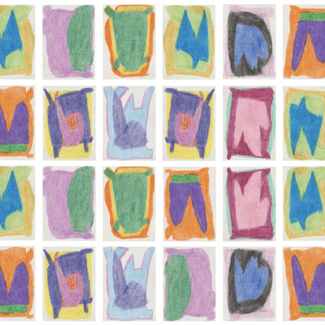 Color Studies by Kaia Burg: a digital art wallcovering customizable by scale, color, and more.