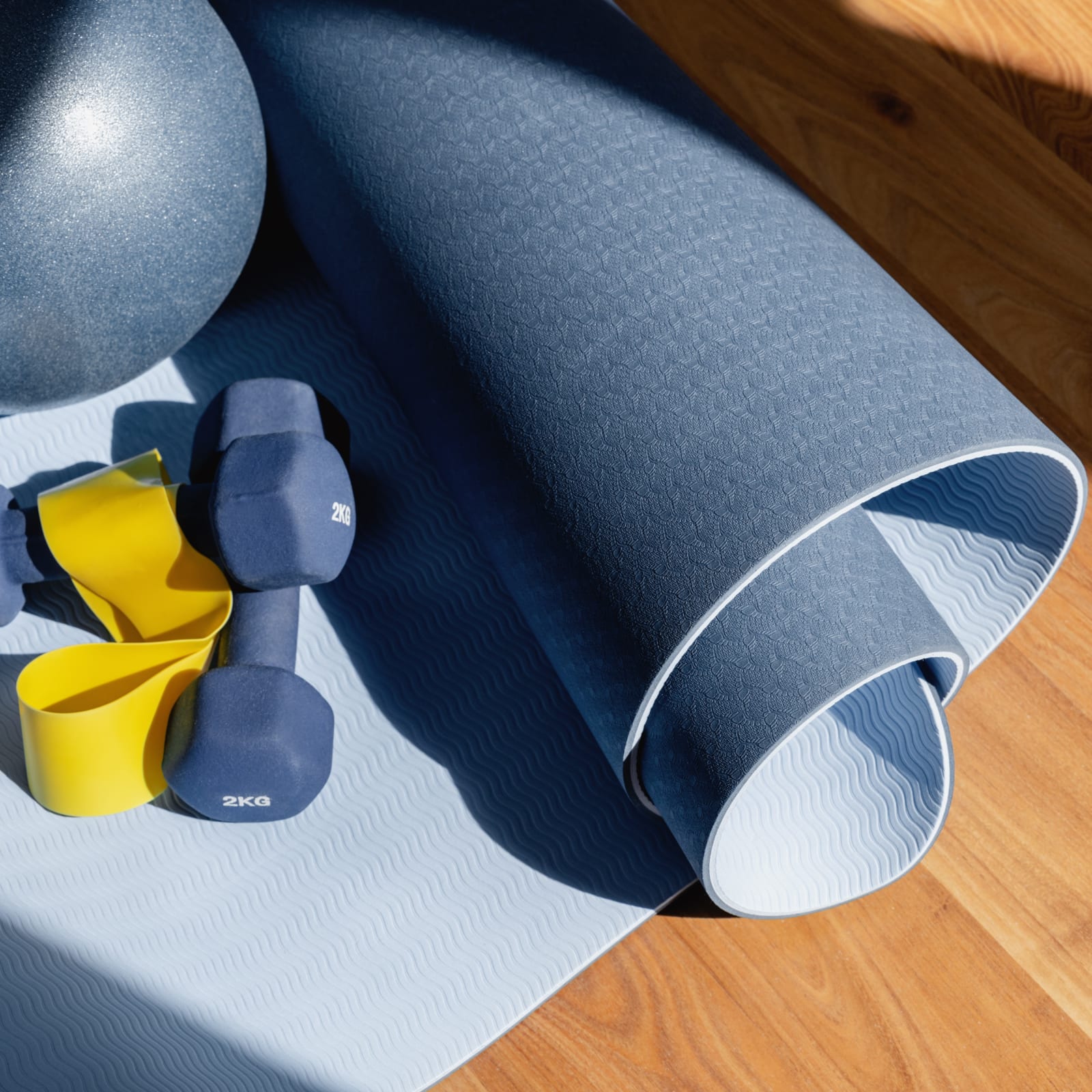 Blue workout gear