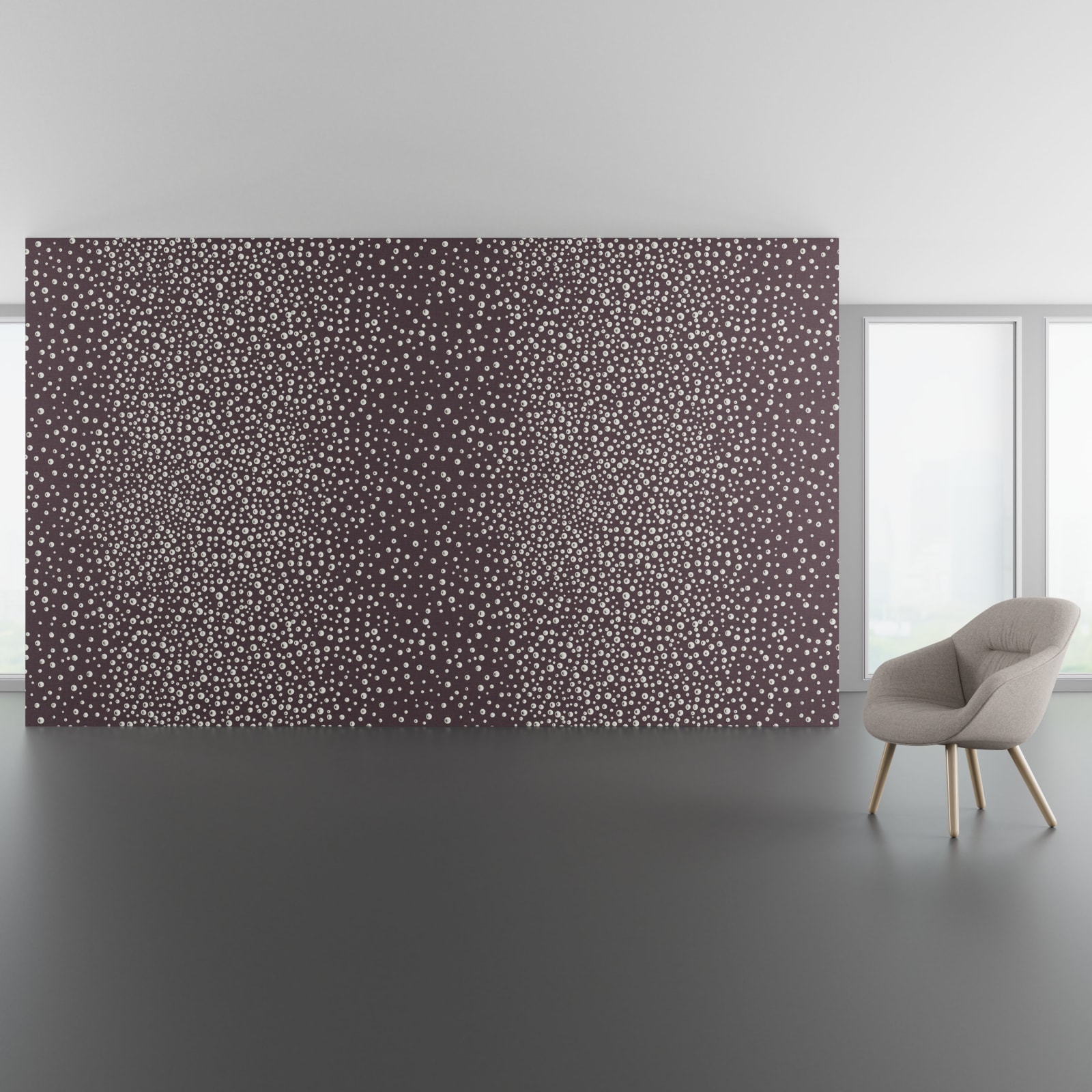 Install scene of Spritz, a novelty digital art wallcovering pattern.
