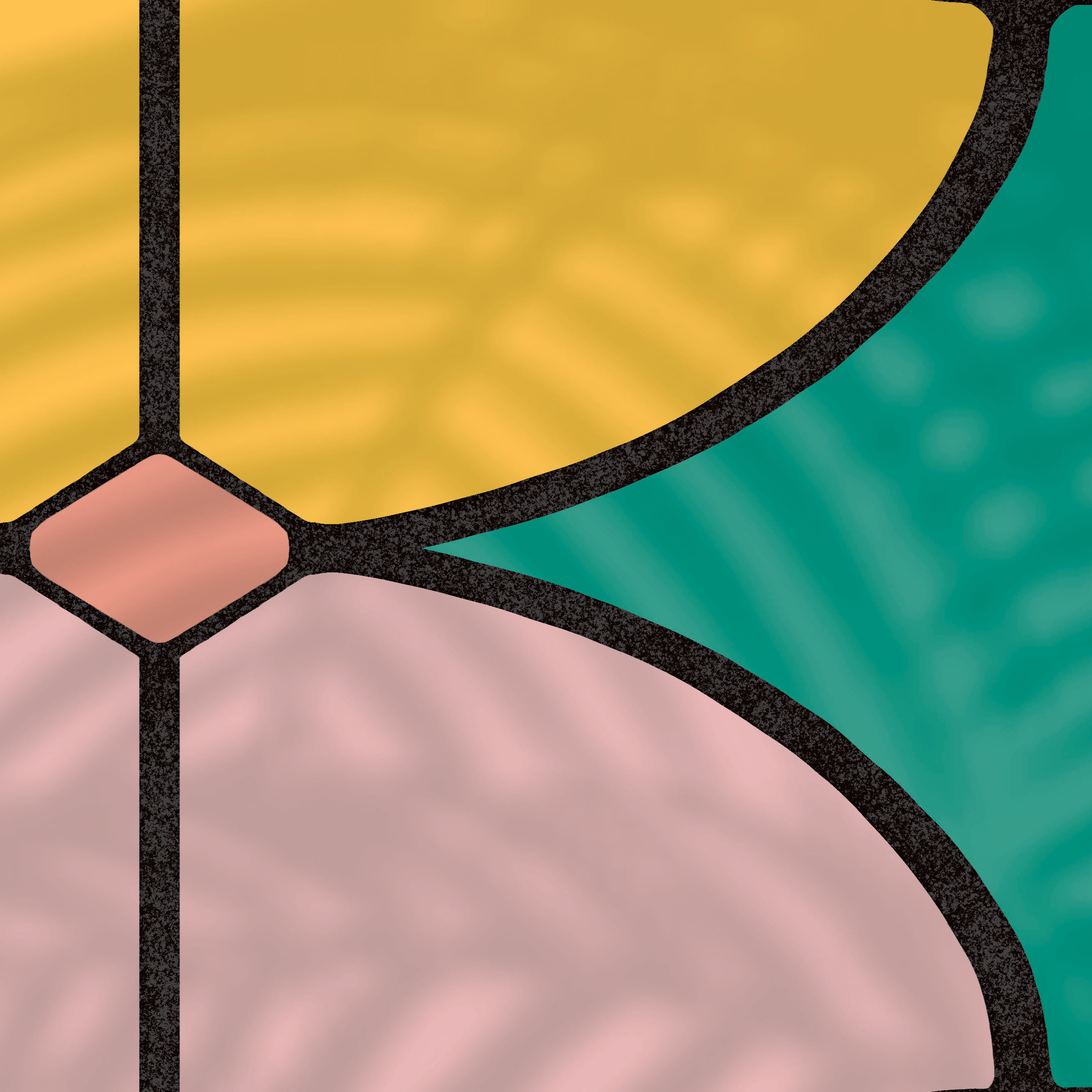 Glass Garden swatch: a nature-inspired digital art wallcovering customizable by scale, color, and more.