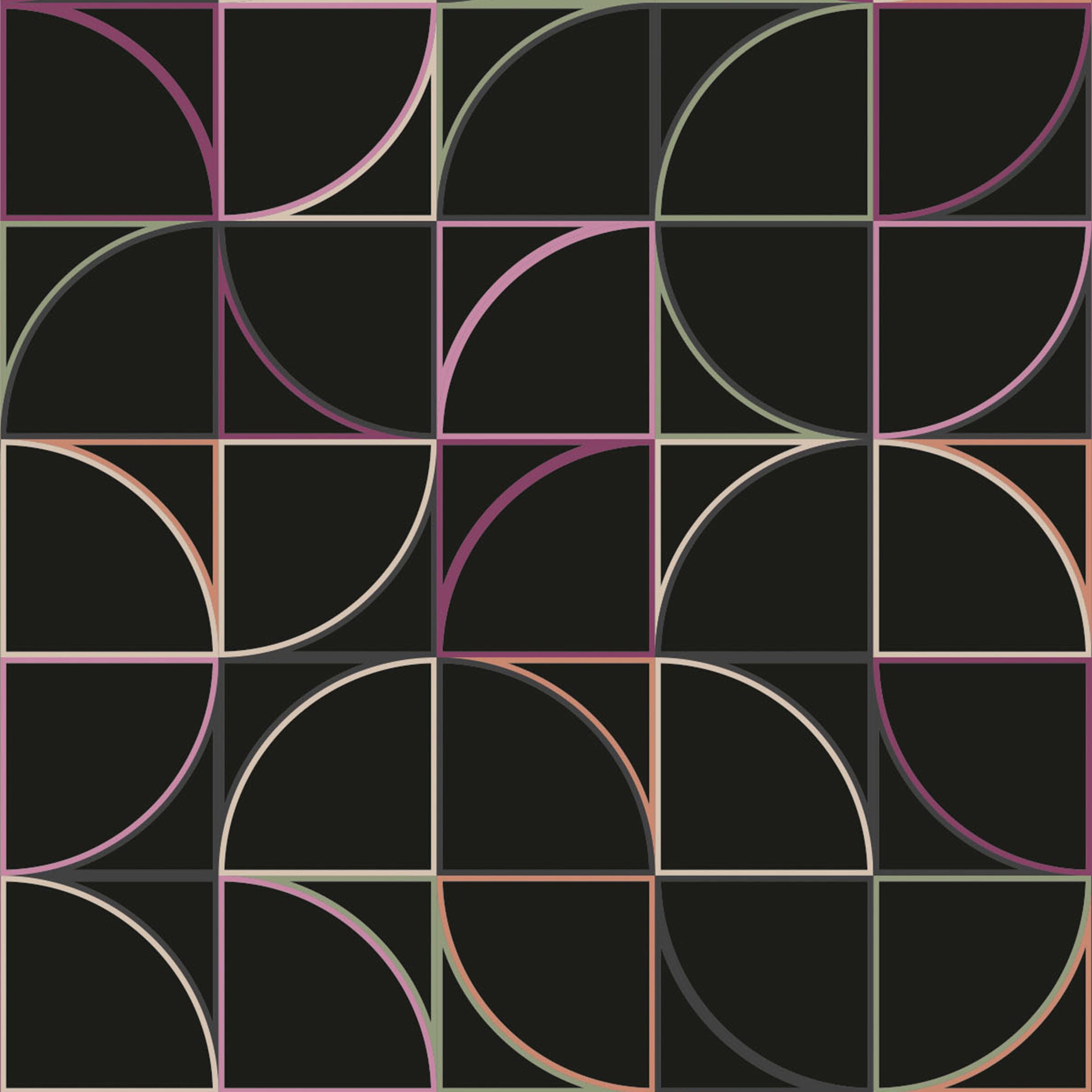 Paradigm swatch: a contemporary digital art wallcovering customizable by scale, color, and more.