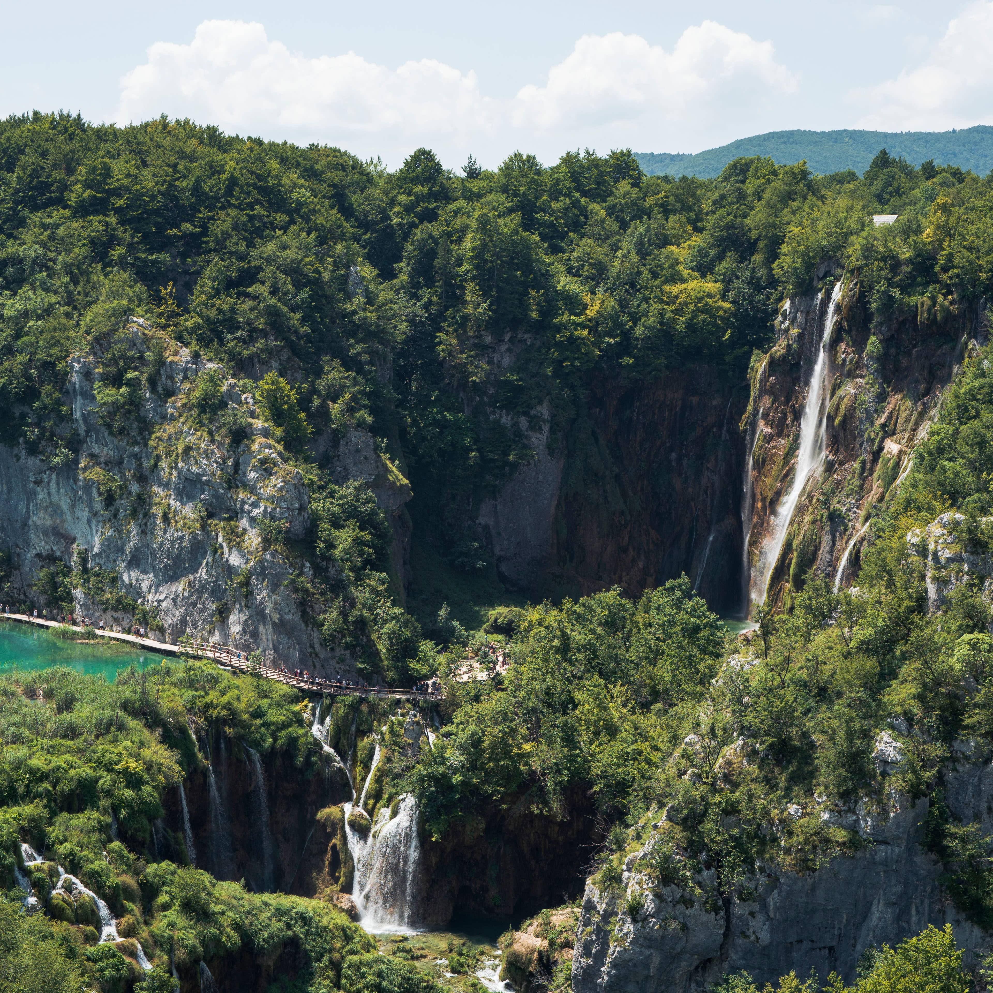 Plitvice swatch: a photography digital art wallcovering customizable by scale, color, and more