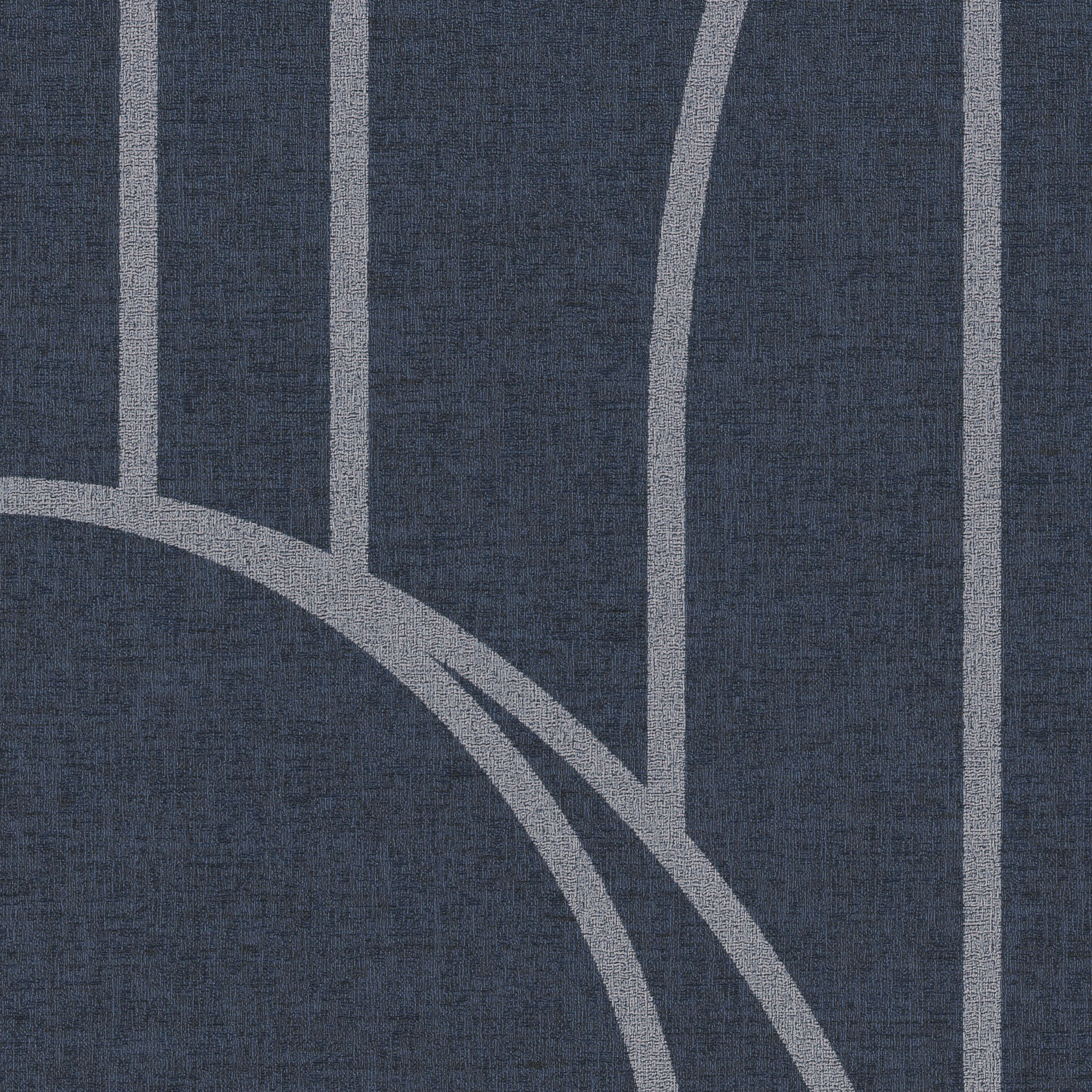 Trielle Deco in Radiant Denim swatch: a traditional digital art wallcovering customizable by scale, color, and more.