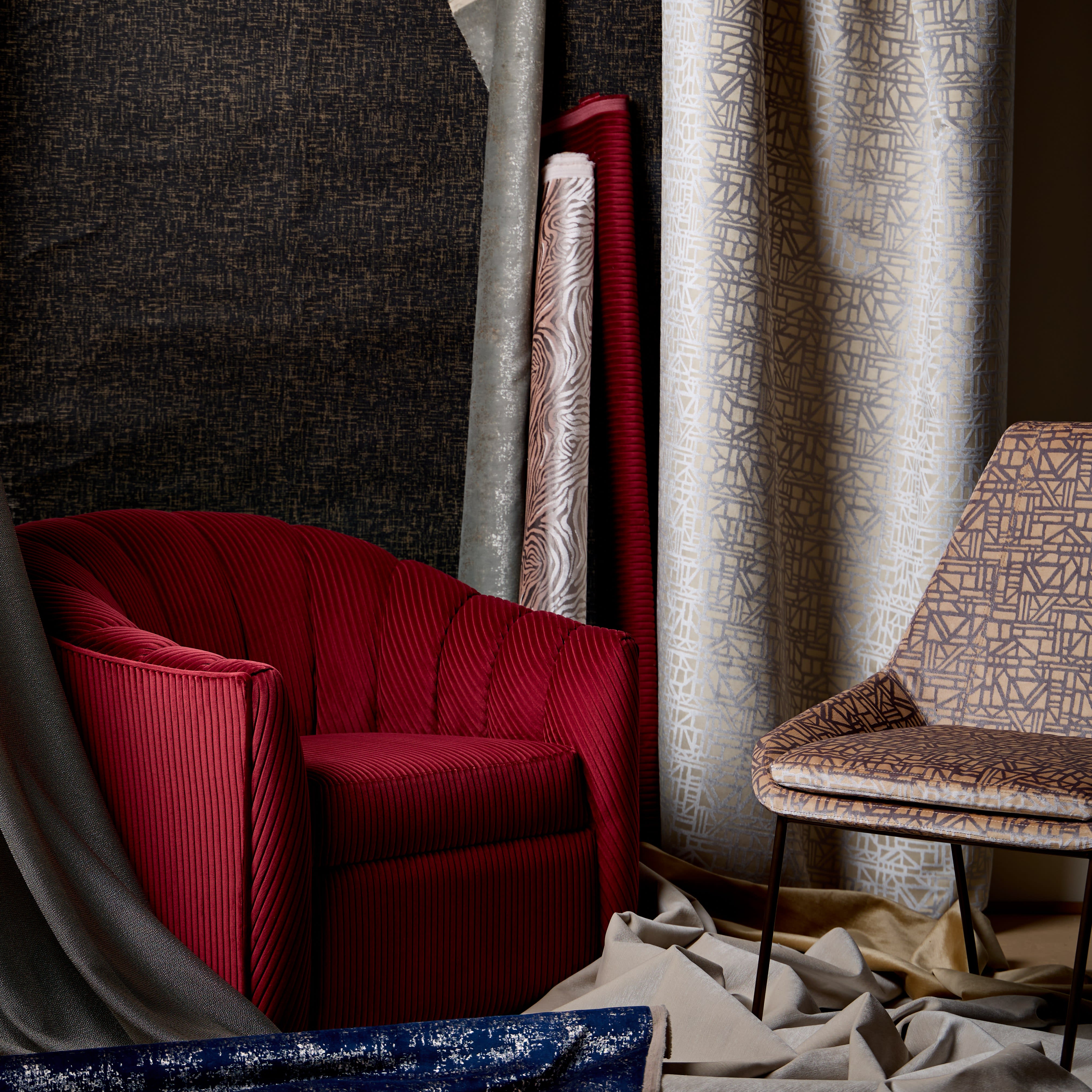 Explore Designer Pages' feature on Glint + Glimmer, Momentum’s radiant textile collection.