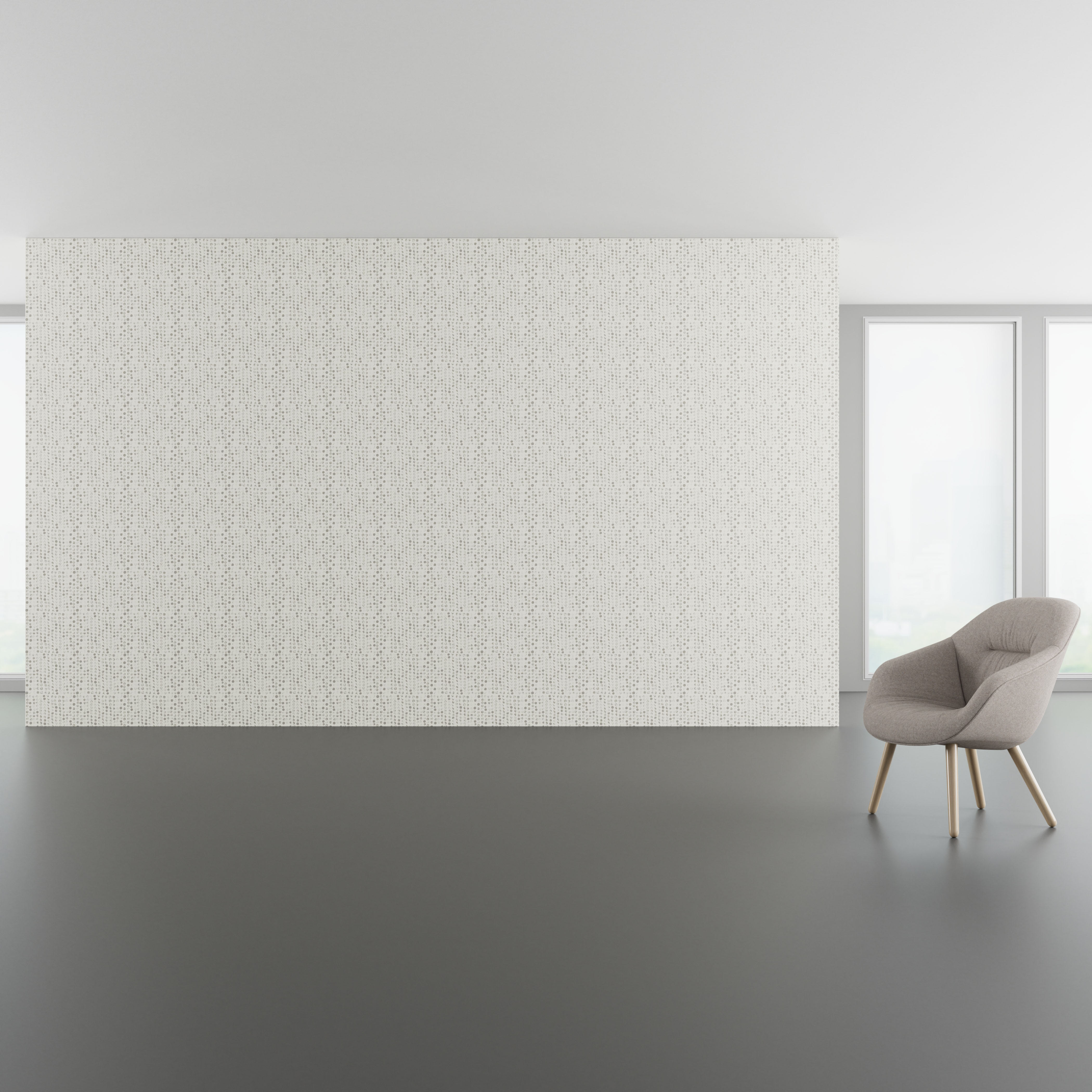 Install scene of Boa, a contemporary digital art wallcovering pattern.