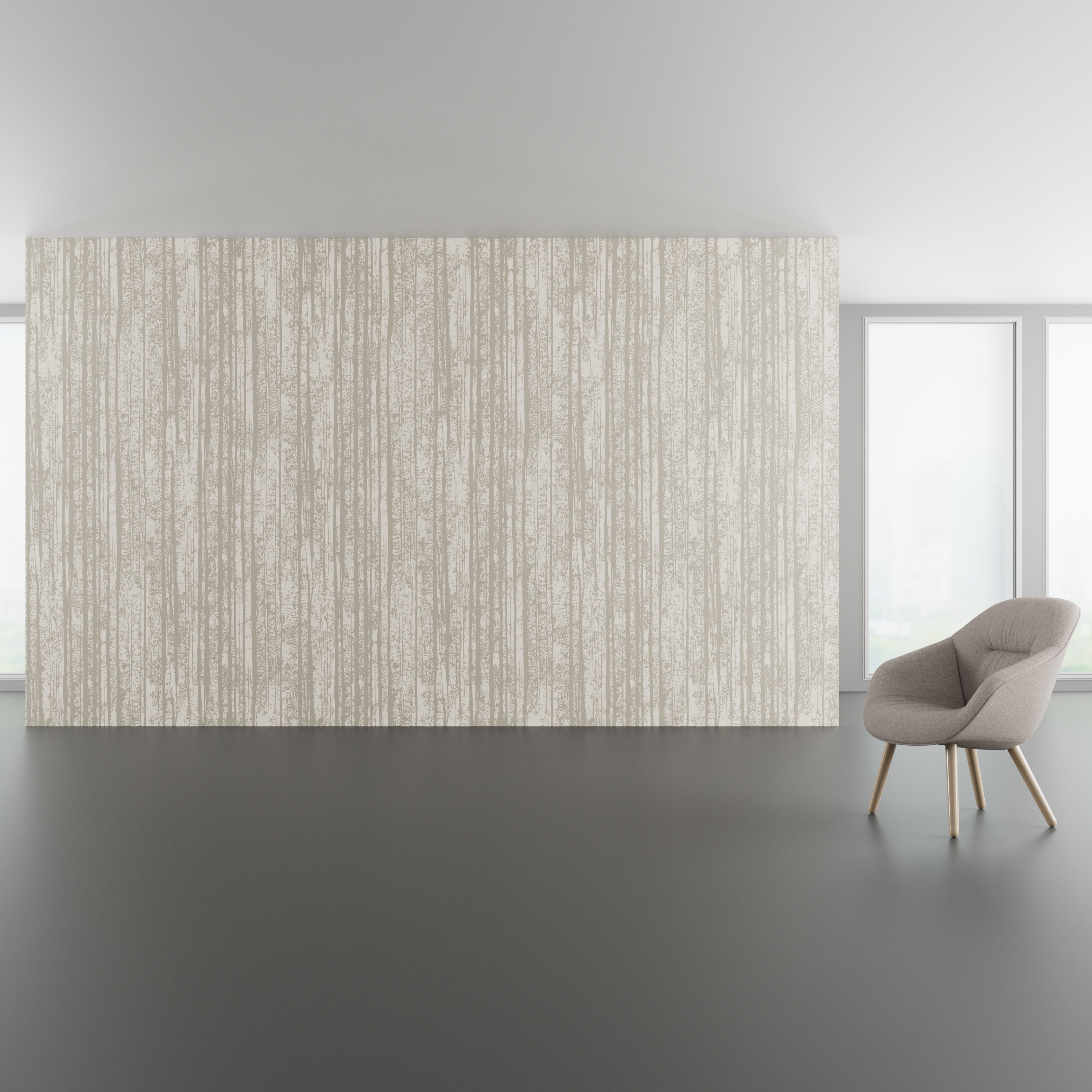 Install scene of Endless Forest Grande, a nature-inspired digital art wallcovering pattern.