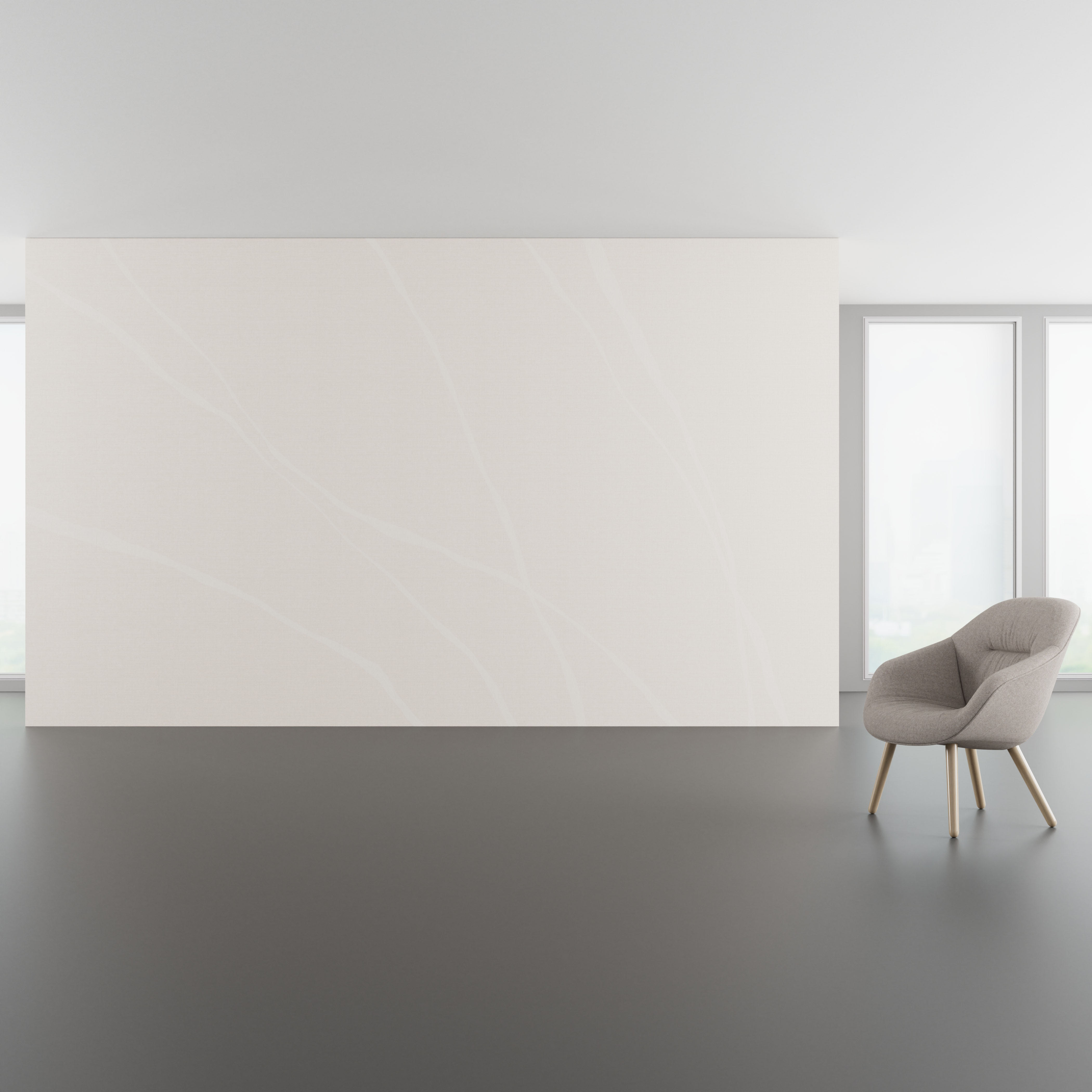 Install scene of Natural Path, a contemporary digital art wallcovering pattern.