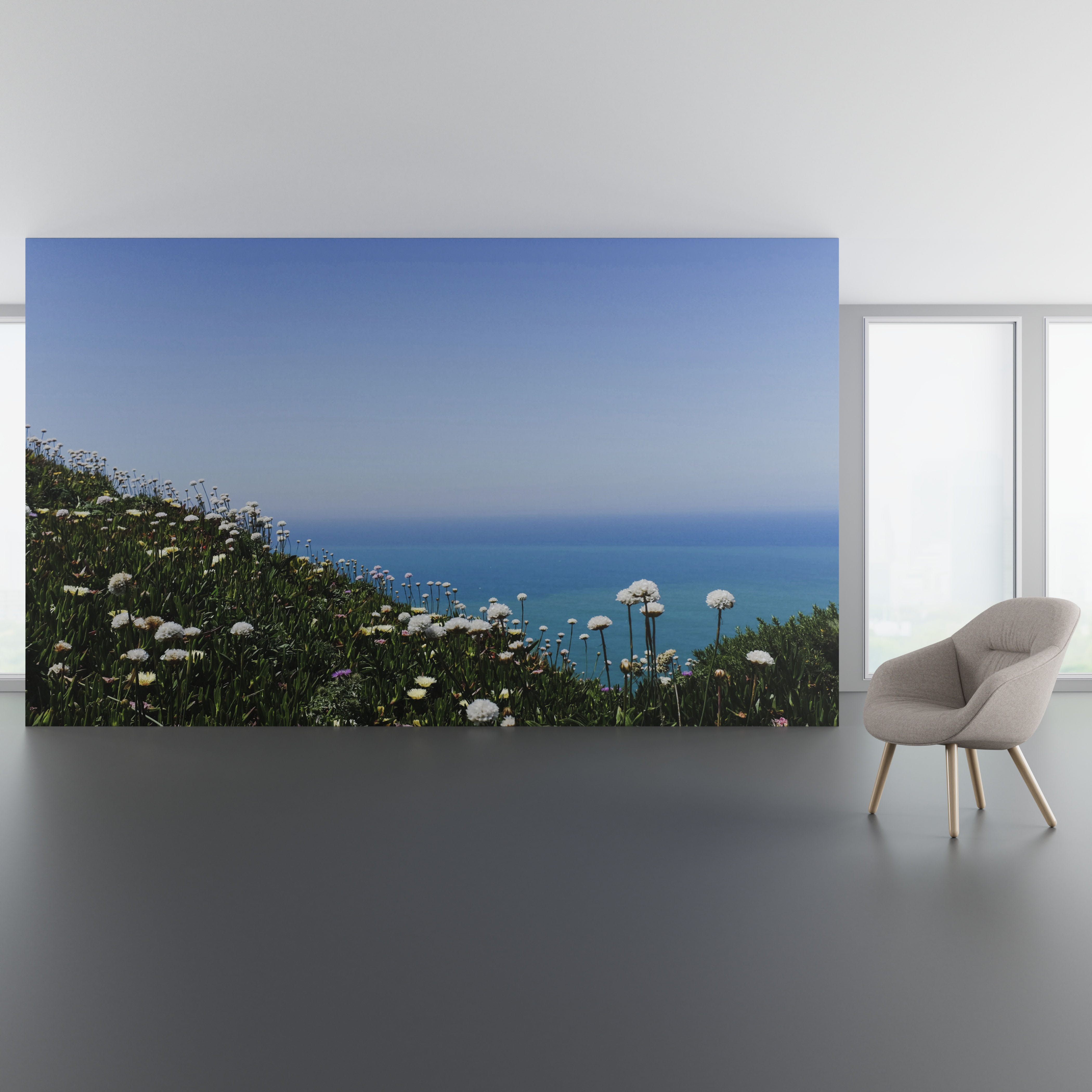 Install scene of Sintra, a digital art wallcovering pattern featuring photography of Sintra, Portugal.