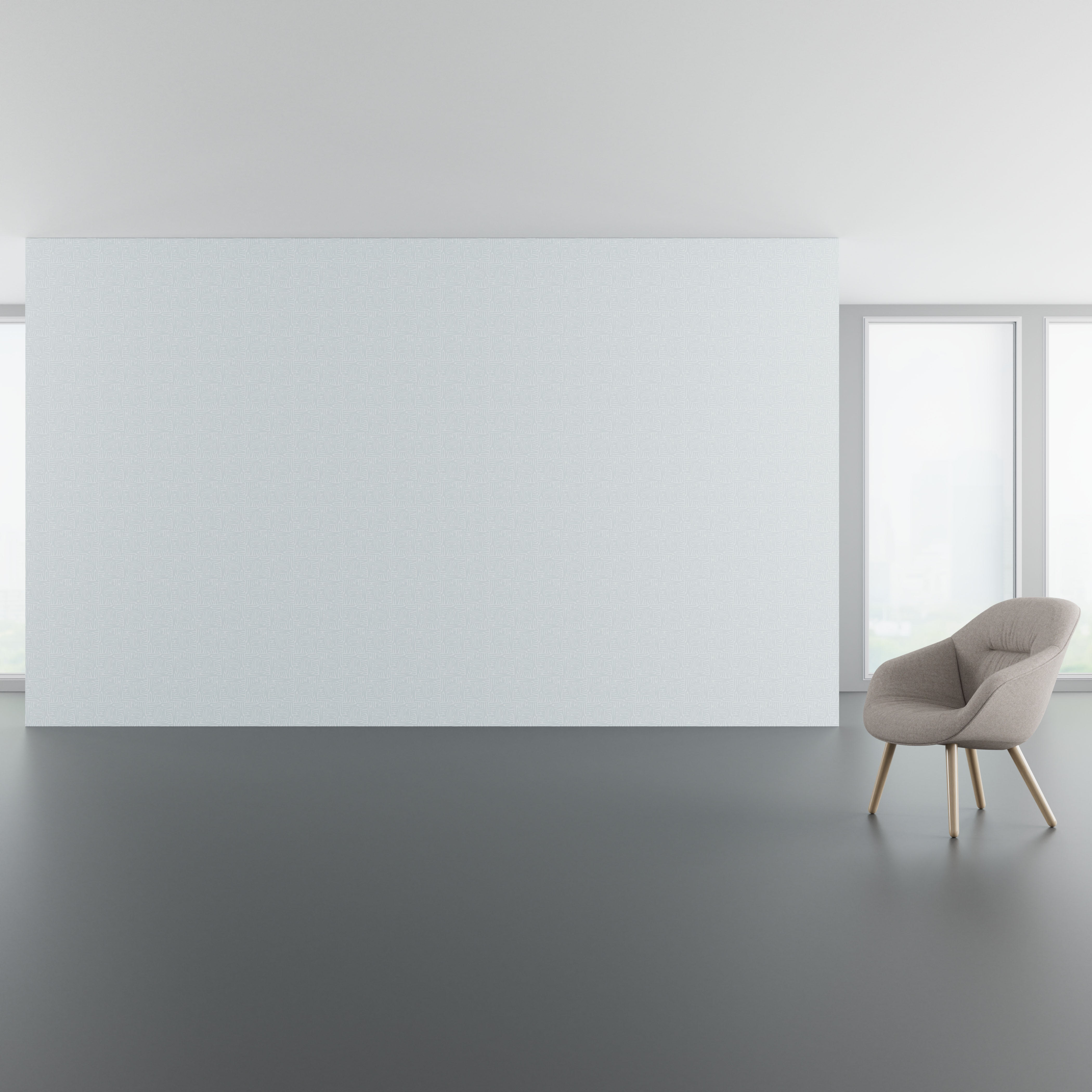 Install scene of Wood Block Texture, a contemporary digital art wallcovering pattern.