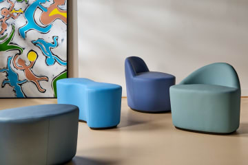 Silica upholstered chairs and stools